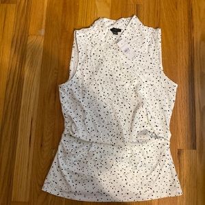 NWT: Ann Taylor Sleevless Fold- over Blouse
